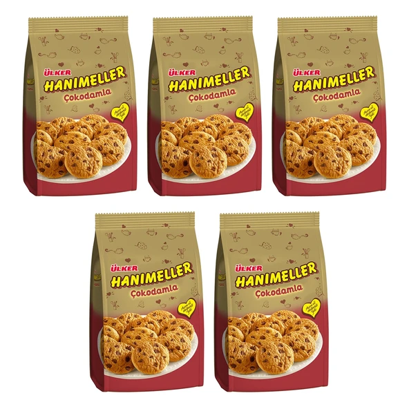 Ülker Hanımeller Çokodamla Kakaolu Damla Bisküvi 150 Gr X 5 Adet ürün görseli