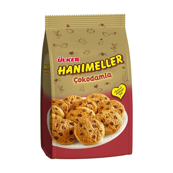 Ülker Hanımeller Çokodamla Kakaolu Damla Bisküvi 150 Gr X 5 Adet - Resim 3