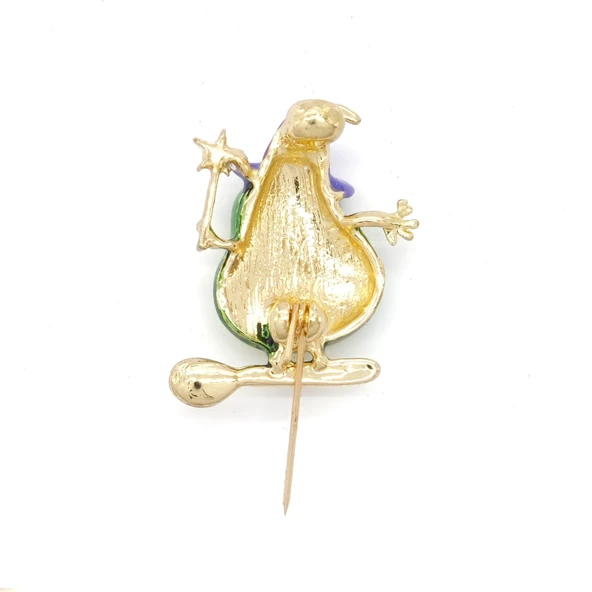 . Altın Kaplama Avakoda Model Broş BR-104 - 4