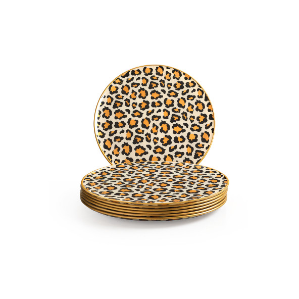 Leopar Desen Pasta Tabağı 20 cm - 3