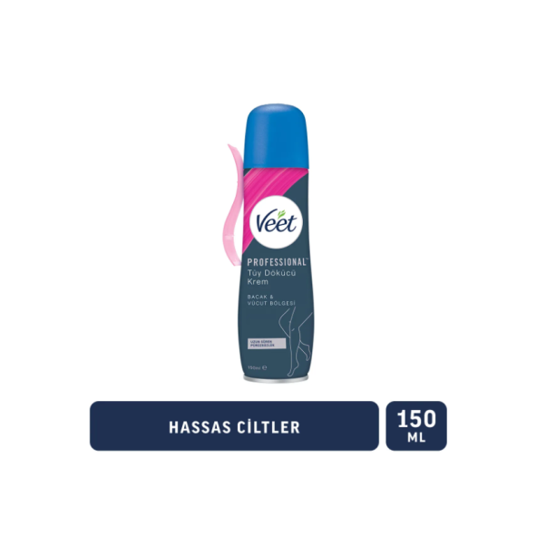 Veet Professional Tüy Dökücü Krem Sprey Bacak&vücut Bölgesi Hassas Ciltler 150ml