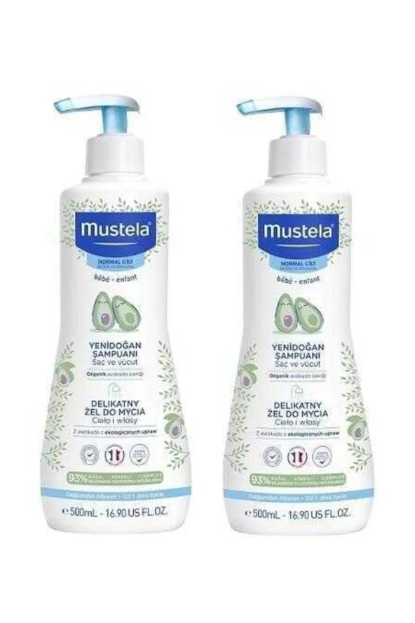 Mustela Saç & Vücut Şampuan 500 Ml | 2 Adet Set