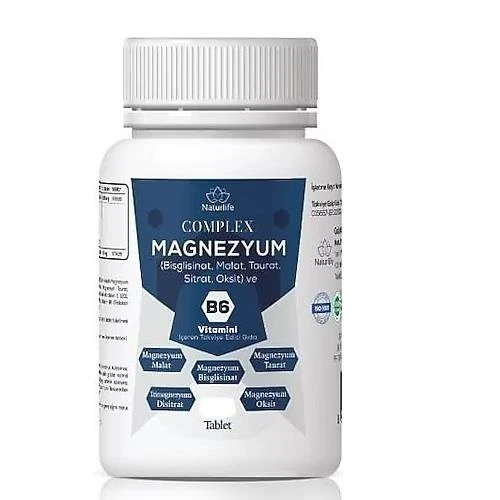 Naturlife Magnezyum Complex B6 Vitamin 60 Tablet ürün görseli 1