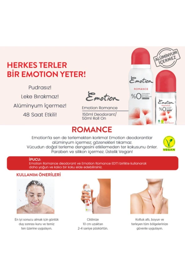 Emotion Roll On Romance Kadın Deodorant 50 ml - 2