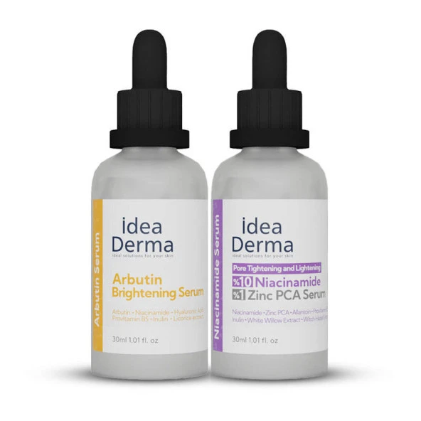 İdea Derma Niacinamide ve Arbutin Aydınlatıcı Cilt Bakım Seti