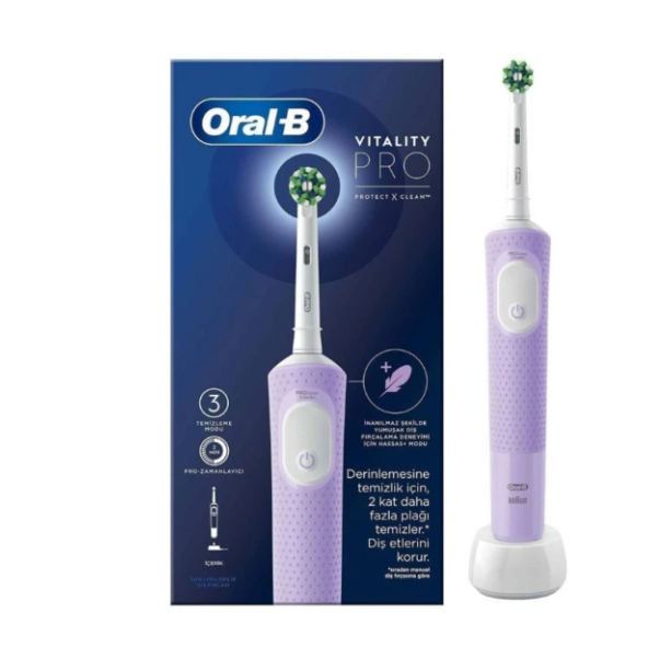 Oral-B D103 Vitality Pro Cross Action Lila Şarjlı Diş Fırçası