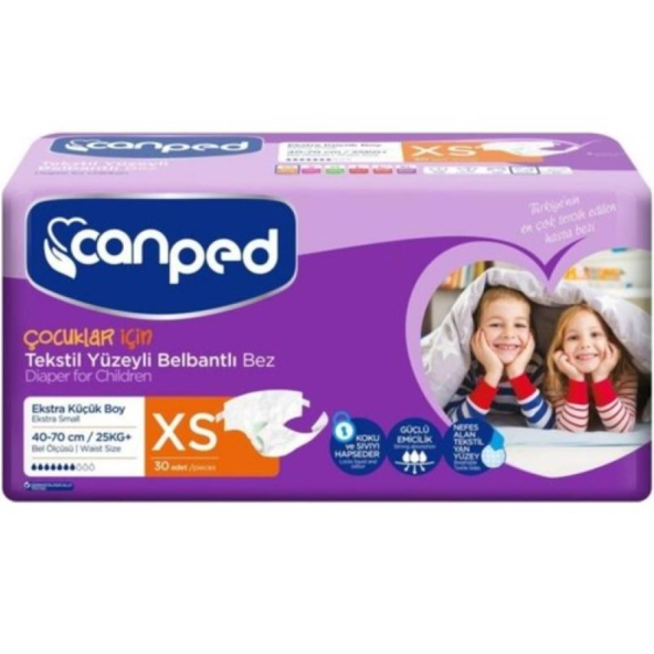 Canped Belbantlı Hasta Bezi xSmall 30lu
