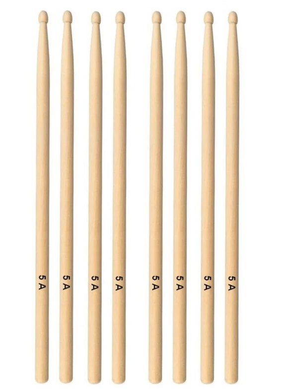 Chroma Baget - Davul - 3 Çift Bateri Bageti Drumsticks 5a Pürüzsüz Yüzey