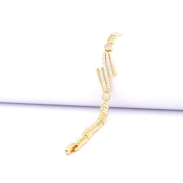 Altın Kaplama Zirkon Taşlı Kadın Bileklik BLK-1040 ürün görseli