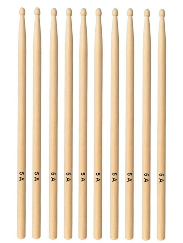 Chroma Baget - Davul - 5 Çift Bateri Bageti Drumsticks 5a Pürüzsüz Yüzey