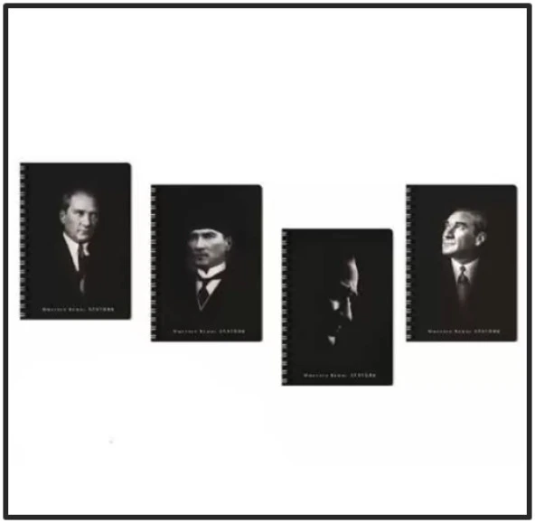 Keskin Color Atatürk 80 Yaprak Çizgili A6 Not Defteri Spiralli - 1 adet ürün görseli 1