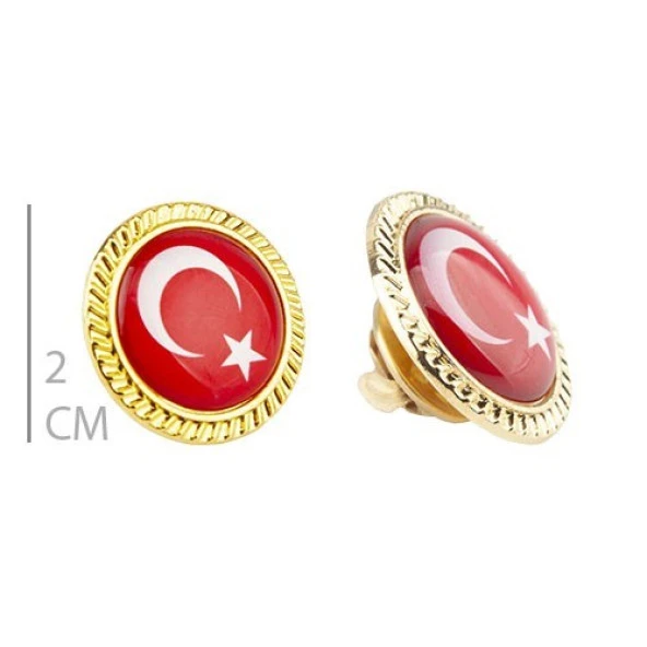 HayalSepeti TÜRK BAYRAĞI ve AYYILDIZ  Yaka Rozeti 2li Set Metal Rozet Klipsli - 4