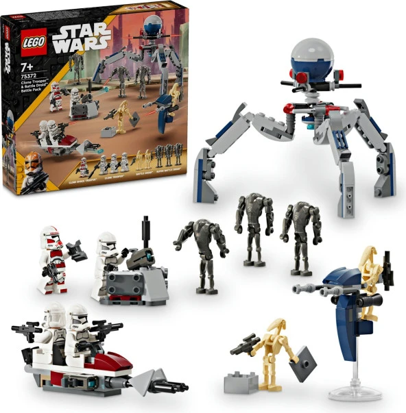 LEGO® Star Wars# Klon Trooper ve Savaş Droidi Savaş Paketi Seti 75372-