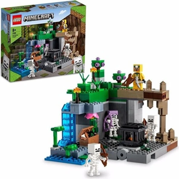 LEGO LEGO® Minecraft® İskelet Zindanı 21189-8 Yaş ve Üzeri Çocuklar için Çağırıcı ve Mağara Kâşifi İ