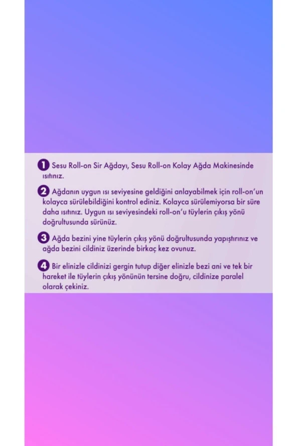 2 Adet Kartuş Roll-on Kolay Ağda+2 Yıl Garantili Ağda Makinesi+ 10mt Ağda Bezi Ağda Seti - 3