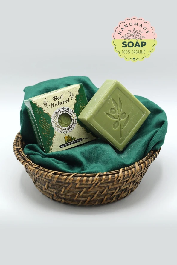 Naturel Saf Zeytinyağlı Sabunu El Yapımı 140 gr - 2
