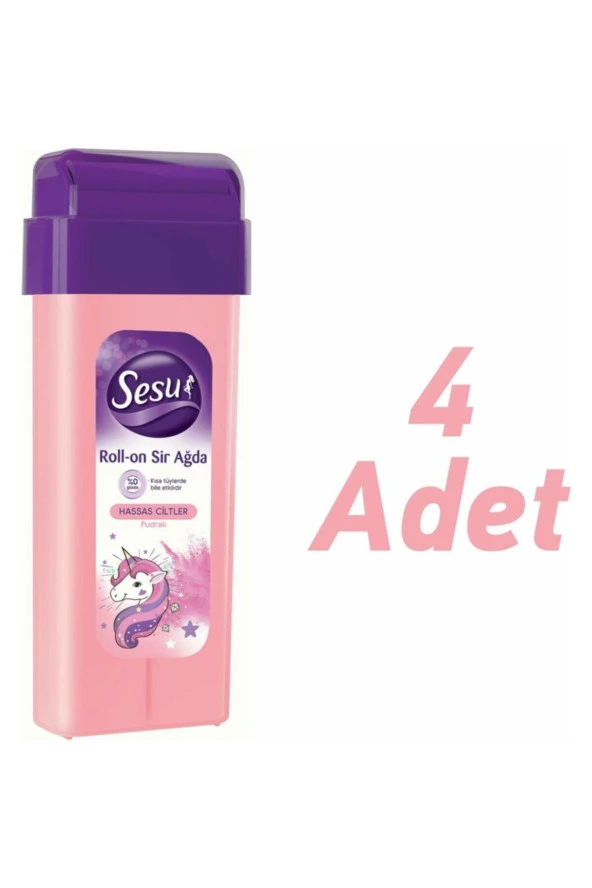 Roll-on Kartuş Sir Ağda Pudralı Hassas Ciltler 100ml ve 4 Adet