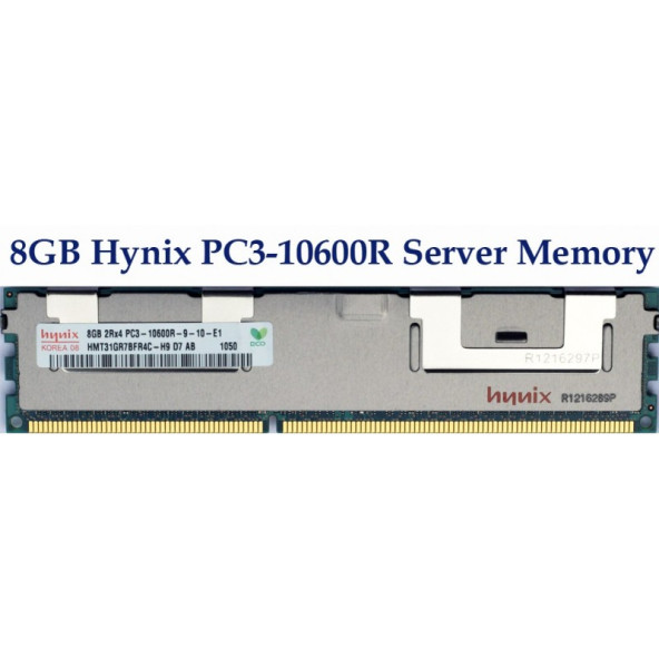 2. EL HP (HYNIX) 501536-001 - 8GB 1333Mhz PC3-10600R DDR3-1333 ECC 240-Pin Registered Memory Ram For Servers