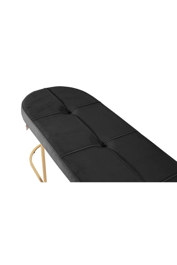 Viego Gold Exclusive Puf - Lüks Metal Gold Ayak, Chester Model Yatak Ucu Bench Puf - 3