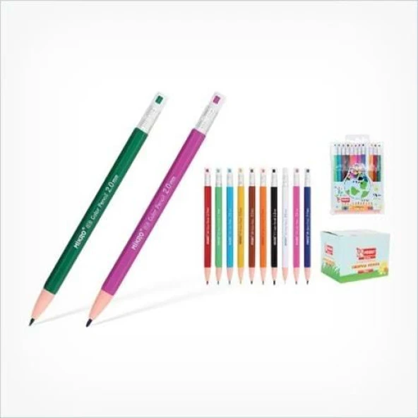 MİKRO VERSATİL RENKLİ 2MM OTOMATİK KALEM 12 Lİ