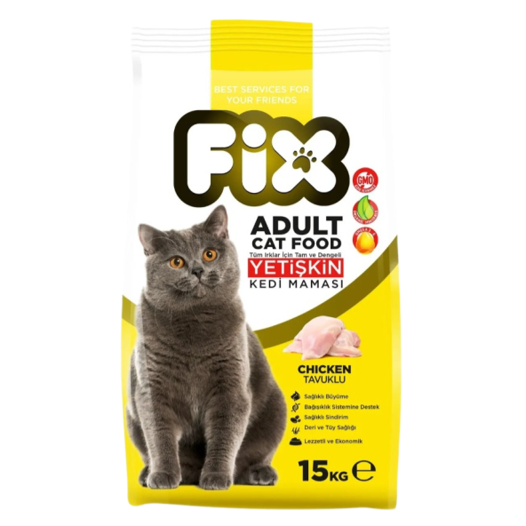 Fix Tavuklu Yetişkin Kedi Maması 15 kg