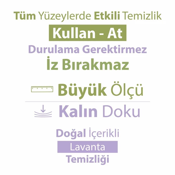 Turco Doğadan Yer Temizlik Havlusu Lavanta 12x50(600 Yaprak) - 4