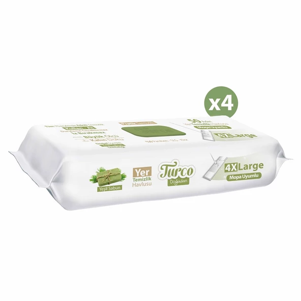 Turco Doğadan Yer Temizlik Havlusu Yeşil Sabun 4x50(200 Yaprak) - 2