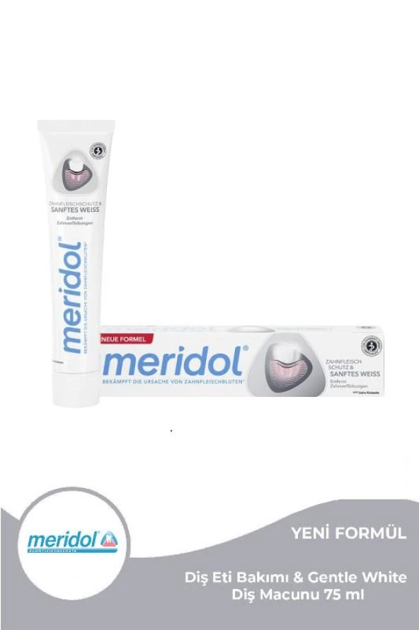 Meridol Diş Eti Bakımı & Gentle White Diş Macunu 75 ml YENİ FORMÜL