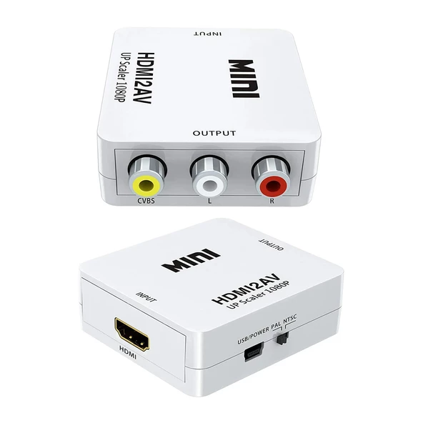 FULLY G-537O HDMI TO RCA MİNİ MODEL 1920X1080 PLASTİK KASA ÇEVİRİCİ KONVERTÖR - 2