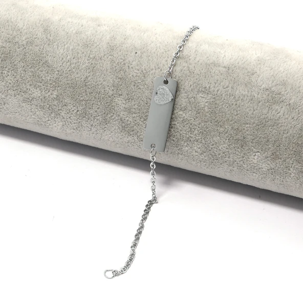 316L Çelik Kalp Model Unisex Bileklik BLK-1018 ürün görseli