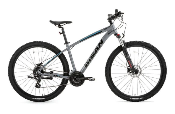 Bisan MTX 7300 27.5 HD 43CM Metalik Gri Mavi Mtb Dağ Bisikleti