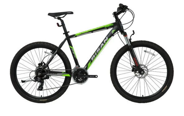 Bisan MTX 7050 26HD 43CM Siyah Yeşil Mtb Dağ Bisikleti