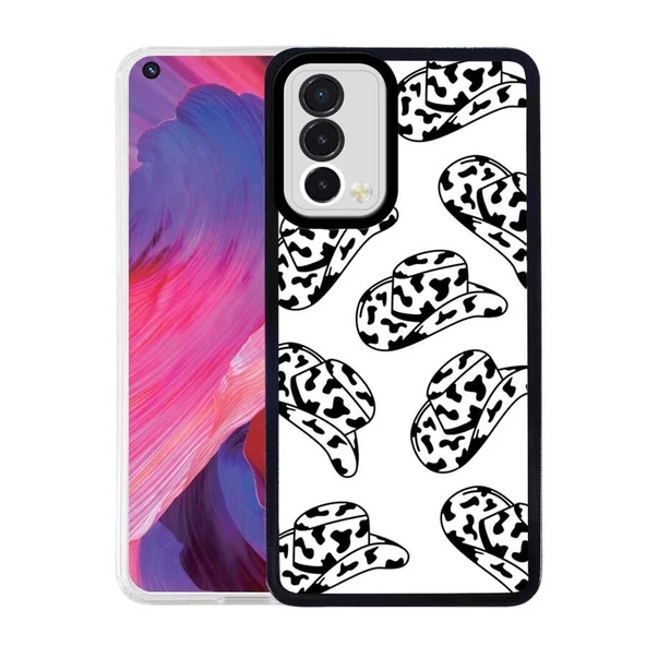 Oppo A74 4G Uyumlu  Uyumlu KılıfM-Fit Desenli Kapak