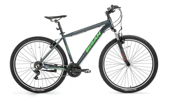 Bisan Atlas 27.5 V Fren 48Cm Parlak Gri Yeşil Mtb Dağ Bisikleti