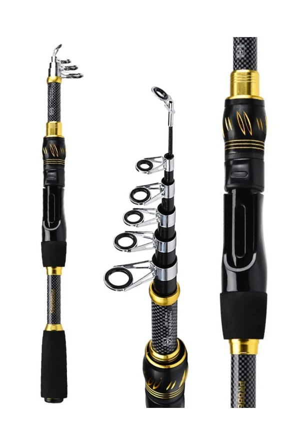 Teleskobik Spin Olta Kamışı 2.10 cm 5-20 Gr. Sahte Yem Rapala Atarlı Lrf Kamışı