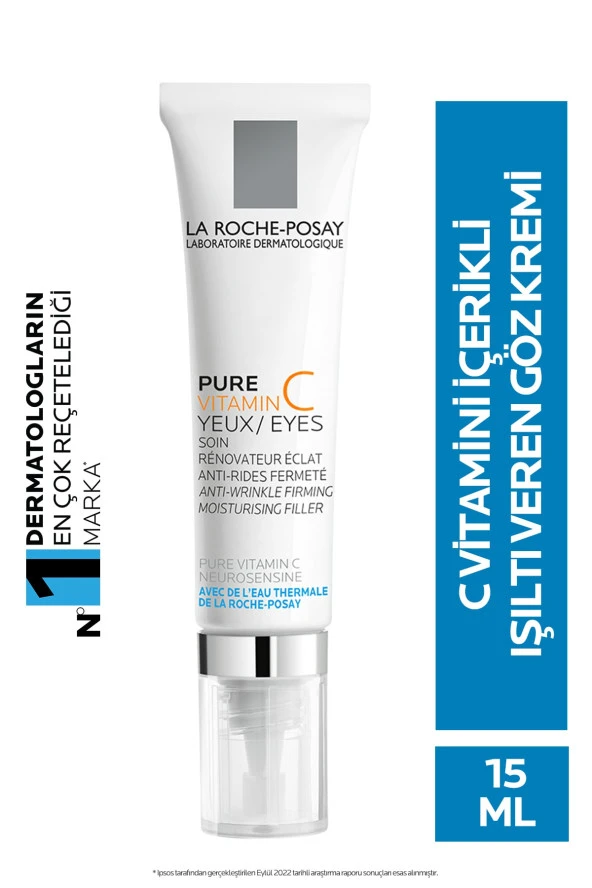 La Roche Posay Redermic Pure Vitamin C Yeux Göz Çevresi Anti Aging Nemlendirici Bakım Kremi 15 ml