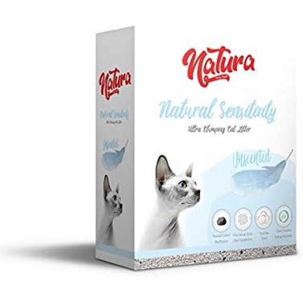 Natura Pet Natural Sensitivity Kokusuz Aktif Karbonlu Topaklanan 10 lt Kedi Kumu