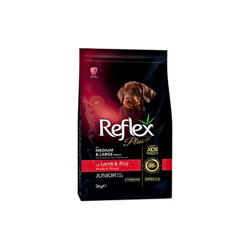 REFLEX Plus Kuzu Pirinç Orta Büyük Irk Yavru Köpek Maması 3 KG