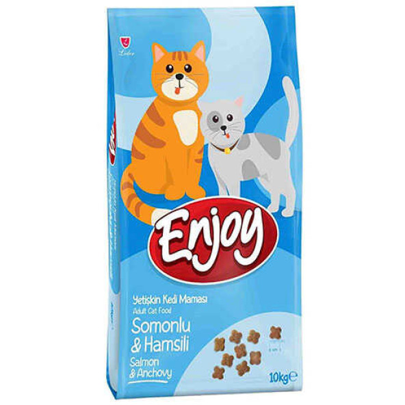 Enjoy Somonlu ve Hamsili 10 kg Yetişkin Kedi Maması