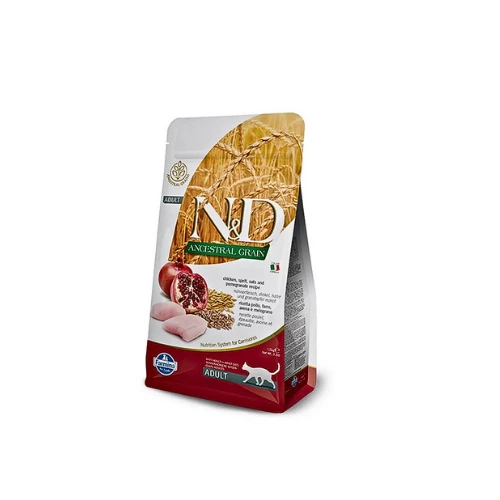 N&D Ancestral Grain Tavuklu ve Narlı Ata Tahıllı Yetişkin Kedi Maması 1,5 Kg