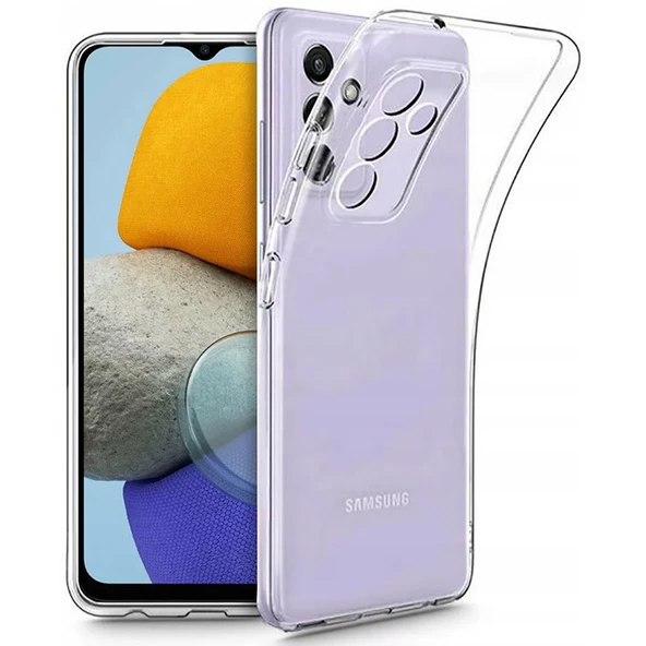 SM Galaxy M23 5G (SM-M236B) Kılıf Kamera Korumalı Ultra İnce Şeffaf Silikon Kılıf