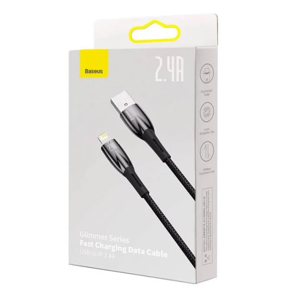 Baseus Glimmer Series iPhone Lightning to USB Hızlı Data Şarj Kablosu 1mt - Resim 2