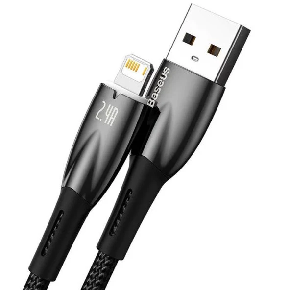 Baseus Glimmer Series iPhone Lightning to USB Hızlı Data Şarj Kablosu 1mt - Resim 4