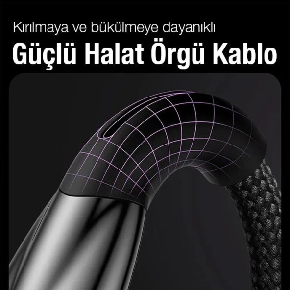 Baseus Glimmer Series iPhone Lightning to USB Hızlı Data Şarj Kablosu 1mt - Resim 5