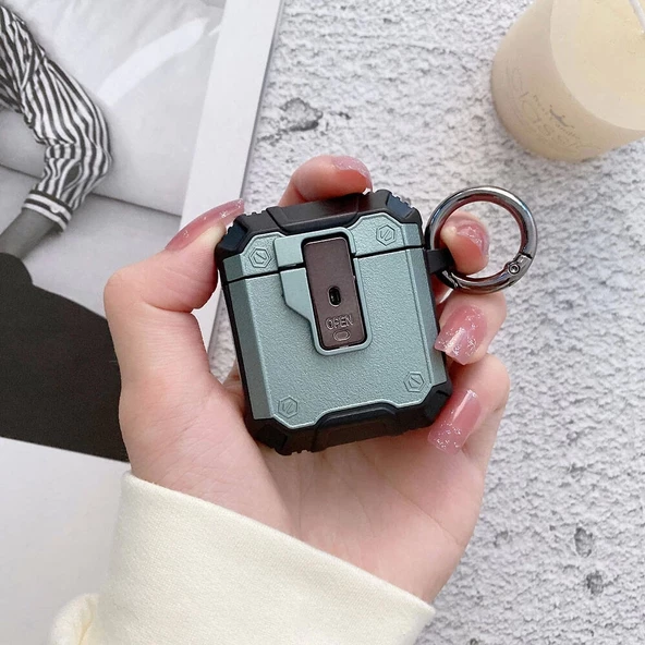 Airpods Airbag 35 Darbelere Karşı Dayanıklı Düğmeli  Uyumlu Kılıf - 8