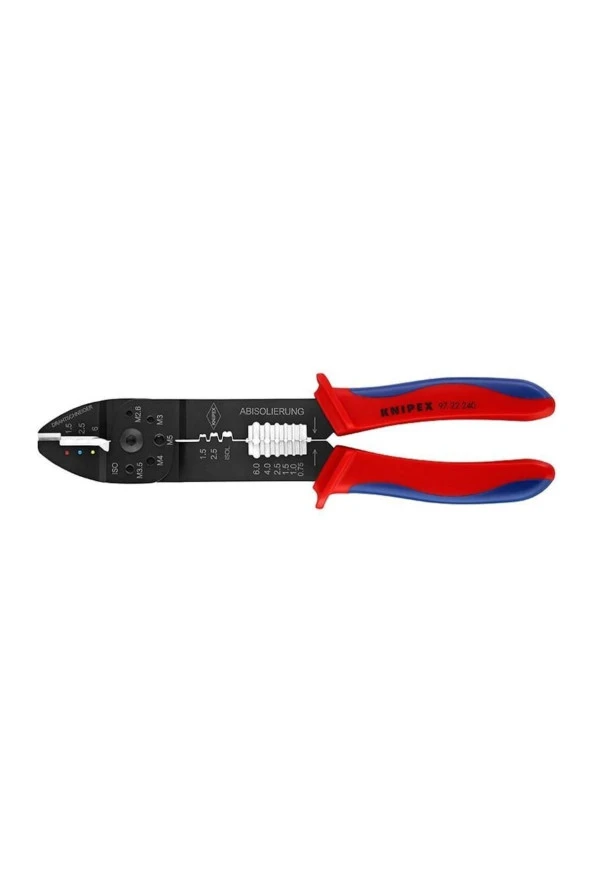 Knipex 9722240 Pabuç Sıkma Ve Kablo Sıyırma Pensesi