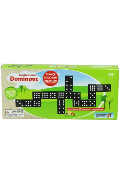 Ailenizle Keyifli Vakit Geçirmek için Ahşap Domino 55 Parça - 2