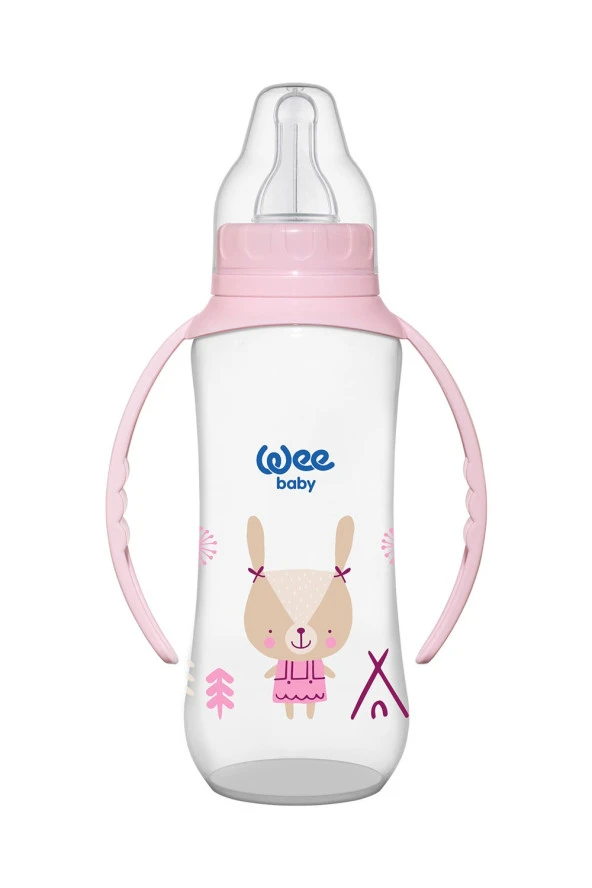 Wee Baby Klasik Kulplu PP Biberon 270 ml - PEMBE