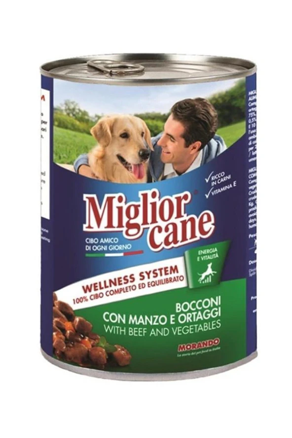 Miglior Cane Köpek Konservesi Biftekli/Sebzeli-405 Gr