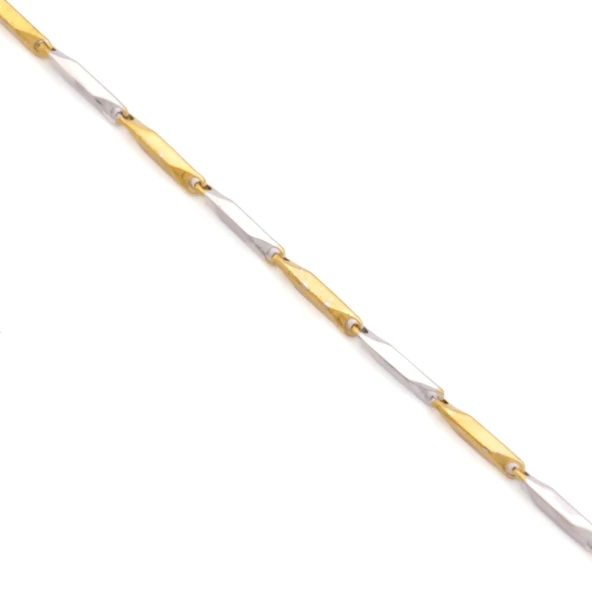 Çift Renkli Çelik Erkek Bilekliği EBLK-504 - Resim 4